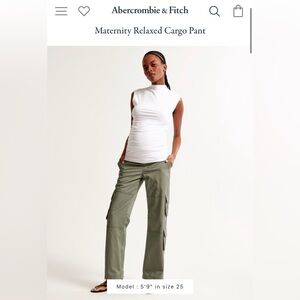 Abercrombie Maternity Relaxed Cargo Pant
